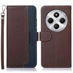 For Redmi 14C 4G KHAZNEH Litchi Texture Leather RFID Phone Case(Brown)