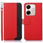 For Redmi 13X KHAZNEH Litchi Texture Leather RFID Phone Case(Red)