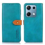 For Redmi Note 14S 4G KHAZNEH Cowhide Texture Flip Leather Phone Case(Blue)