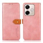For Redmi 13X KHAZNEH Cowhide Texture Flip Leather Phone Case(Rose Gold)