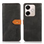 For Redmi 13X KHAZNEH Cowhide Texture Flip Leather Phone Case(Black)