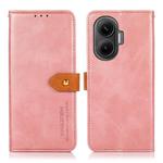 For Redmi Turbo 4 Pro KHAZNEH Cowhide Texture Flip Leather Phone Case(Rose Gold)