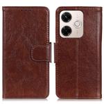 For Redmi 13x Nappa Texture Horizontal Flip Leather Phone Case(Brown)