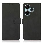 For Xiaomi Redmi 13 4G KHAZNEH Matte Texture Leather Phone Case(Black)