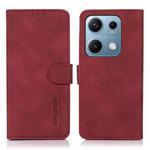 For Redmi Note 14S 4G KHAZNEH Matte Texture Leather Phone Case(Red)