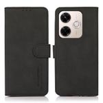 For Redmi 13x KHAZNEH Matte Texture Leather Phone Case(Black)