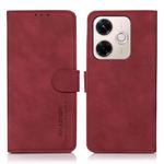 For Redmi 13x KHAZNEH Matte Texture Leather Phone Case(Red)