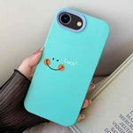 For iPhone 7 / 8 / SE 2022 Smile Face PC Hybrid TPU Phone Case(Sky Cyan)