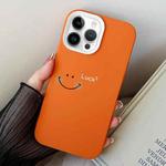 For iPhone 12 Pro Max Smile Face PC Hybrid TPU Phone Case(Orange)