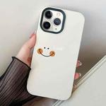 For iPhone 11 Pro Max Smile Face PC Hybrid TPU Phone Case(White)
