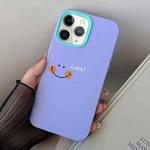 For iPhone 11 Pro Smile Face PC Hybrid TPU Phone Case(Purple)