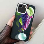 For iPhone 7 / 8 / SE 2022 Grape Pattern PC Hybrid TPU Phone Case(Black)