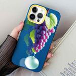 For iPhone 12 / 12 Pro Grape Pattern PC Hybrid TPU Phone Case(Royal Blue)