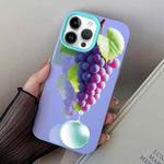 For iPhone 12 / 12 Pro Grape Pattern PC Hybrid TPU Phone Case(Purple)