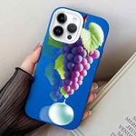 For iPhone 12 / 12 Pro Grape Pattern PC Hybrid TPU Phone Case(Blue)