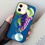 For iPhone 11 Grape Pattern PC Hybrid TPU Phone Case(Royal Blue)