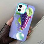 For iPhone 11 Grape Pattern PC Hybrid TPU Phone Case(Purple)