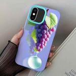 For iPhone X / XS Grape Pattern PC Hybrid TPU Phone Case(Purple)