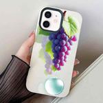 For iPhone 12 mini Grape Pattern PC Hybrid TPU Phone Case(White)