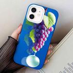 For iPhone 12 mini Grape Pattern PC Hybrid TPU Phone Case(Blue)