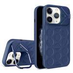 For iPhone 11 Pro Max Lens Frame Holder MagSafe PC Hybrid TPU Phone Case(Royal Blue)