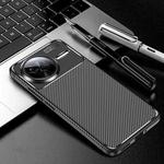 For Redmi K80 Carbon Fiber Texture Shockproof TPU Phone Case(Black)