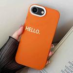 For iPhone 7 / 8 / SE 2022 HELLO Word PC Hybrid TPU Phone Case(Orange)