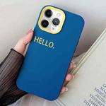 For iPhone 11 Pro Max HELLO Word PC Hybrid TPU Phone Case(Royal Blue)
