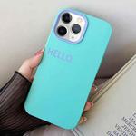 For iPhone 11 Pro HELLO Word PC Hybrid TPU Phone Case(Sky Cyan)