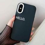 For iPhone X / XS HELLO Word PC Hybrid TPU Phone Case(Black)