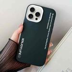 For iPhone 15 Pro Max Simple Words PC Hybrid TPU Phone Case(Black)