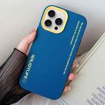 For iPhone 15 Pro Simple Words PC Hybrid TPU Phone Case(Royal Blue)