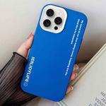 For iPhone 15 Pro Simple Words PC Hybrid TPU Phone Case(Blue)