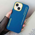 For iPhone 15 Simple Words PC Hybrid TPU Phone Case(Royal Blue)