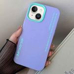 For iPhone 15 Simple Words PC Hybrid TPU Phone Case(Purple)