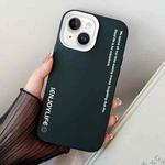 For iPhone 13 mini Simple Words PC Hybrid TPU Phone Case(Black)