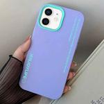 For iPhone 12 / 12 Pro Simple Words PC Hybrid TPU Phone Case(Purple)