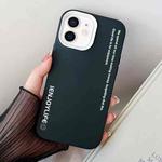 For iPhone 12 mini Simple Words PC Hybrid TPU Phone Case(Black)