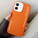 For iPhone 12 mini Simple Words PC Hybrid TPU Phone Case(Orange)