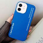 For iPhone 12 mini Simple Words PC Hybrid TPU Phone Case(Blue)