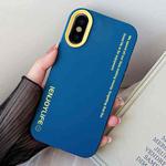 For iPhone X / XS Simple Words PC Hybrid TPU Phone Case(Royal Blue)