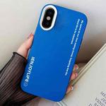 For iPhone X / XS Simple Words PC Hybrid TPU Phone Case(Blue)