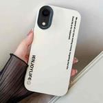 For iPhone XR Simple Words PC Hybrid TPU Phone Case(White)