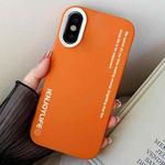 For iPhone XS Max Simple Words PC Hybrid TPU Phone Case(Orange)