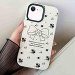 For iPhone 7 / 8 / SE 2022 Floral Bow PC Hybrid TPU Phone Case(White)