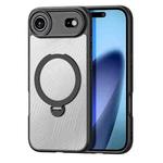 For iPhone 17 Air DUX DUCIS Aimo Mag Series MagSafe Ring Holder Frosted Phone Case(Black)