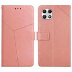 For T-Mobile REVVL 7 5G Y-shaped Pattern Flip Leather Phone Case(Pink)