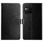 For T-Mobile REVVL 7 Pro 5G Y-shaped Pattern Flip Leather Phone Case(Black)