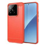 For Xiaomi 15 Carbon Fiber Brushed Texture TPU Phone Case(Red)