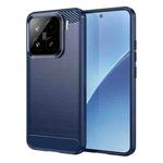 For Xiaomi 15 Carbon Fiber Brushed Texture TPU Phone Case(Blue)